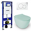 Isvea Geberit UP320 toiletset - ISVEA Mint Groen Hangend toilet