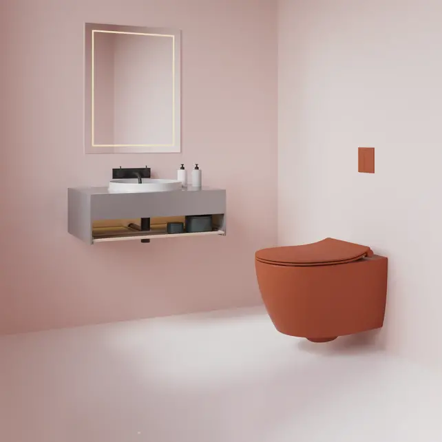 Geberit UP320 toiletset - ISVEA Terracotta Hangend toilet