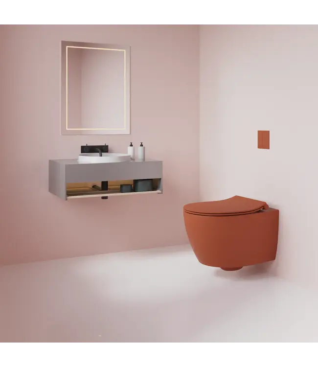 Geberit UP320 toiletset - ISVEA Terracotta Hangend toilet