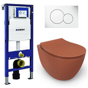 Geberit UP320 toiletset - ISVEA Terracotta Hangend toilet