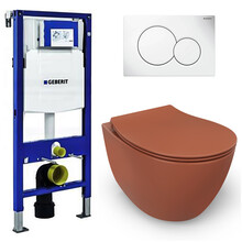 Geberit UP320 toiletset - ISVEA Terracotta Hangend toilet