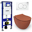 Isvea Geberit UP320 toiletset - ISVEA Terracotta Hangend toilet