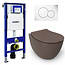Isvea Geberit UP320 toiletset - ISVEA Mat Taupe Hangend toilet