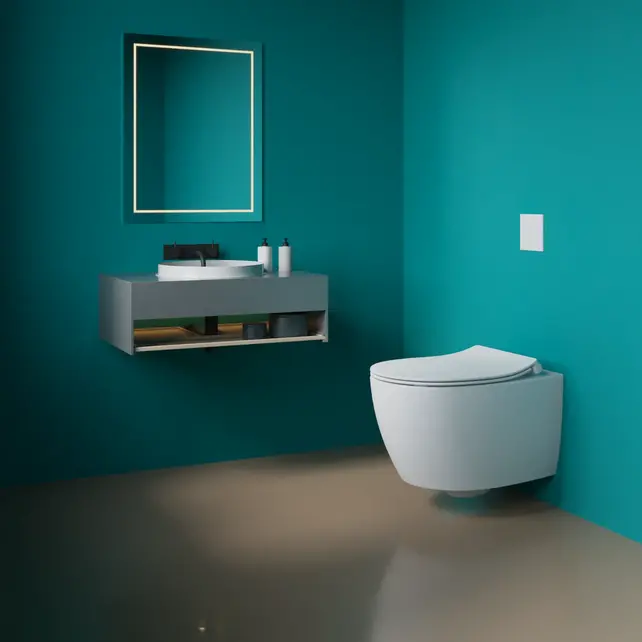 Geberit UP320 toiletset - ISVEA Wit Hangend toilet