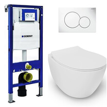 Geberit UP320 toiletset - ISVEA Wit Hangend toilet