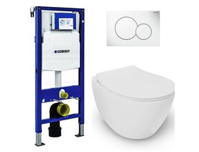 Geberit UP320 toiletset - ISVEA Wit Hangend toilet