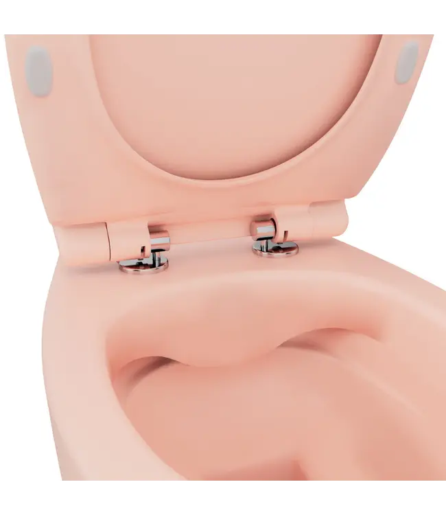 Isvea Hangtoilet Randloos Mat Zalm⎢Isvea Sentimenti NEO⎢excl. wc bril