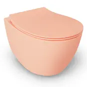 Hangtoilet Randloos Mat Zalm⎢Isvea Sentimenti NEO⎢excl. wc bril