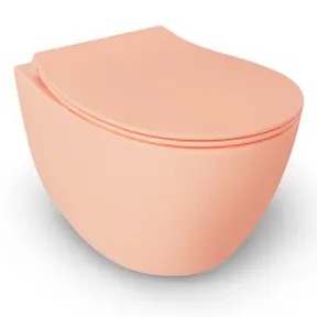 Hangtoilet Randloos Mat Zalm⎢Isvea Sentimenti NEO⎢excl. wc bril