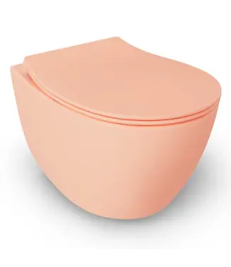 Isvea Hangtoilet Randloos Mat Zalm⎢Isvea Sentimenti NEO⎢excl. wc bril