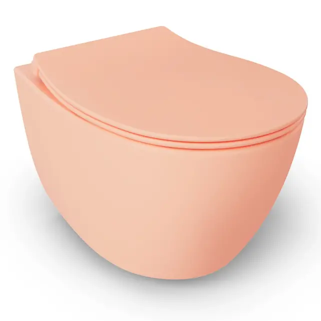 Hangtoilet Randloos Mat Zalm⎢Isvea Sentimenti NEO⎢excl. wc bril