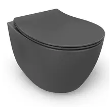 Hangtoilet Randloos Mat Antraciet⎢Isvea Sentimenti NEO⎢excl. wc bril