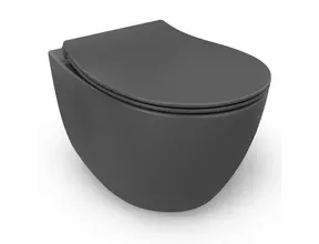 Hangtoilet Randloos Mat Antraciet⎢Isvea Sentimenti NEO⎢excl. wc bril