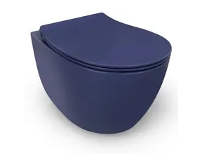 Hangtoilet Randloos Mat Blauw⎢Isvea Sentimenti NEO⎢excl. wc bril