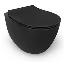Hangtoilet Randloos Mat Zwart⎢Isvea Sentimenti NEO⎢excl. wc bril