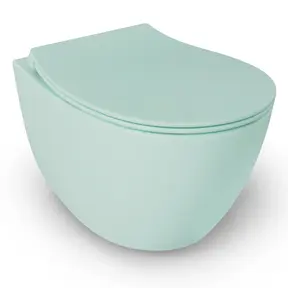 Hangtoilet Randloos Mat Mint Groen⎢Isvea Sentimenti NEO⎢excl. wc bril