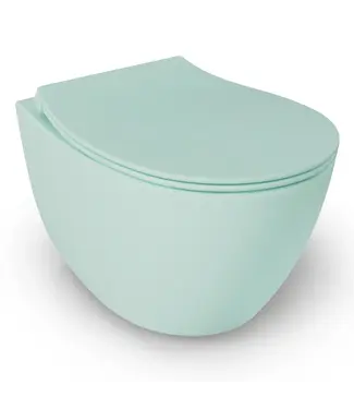 Isvea Hangtoilet Randloos Mat Mint Groen⎢Isvea Sentimenti NEO⎢excl. wc bril