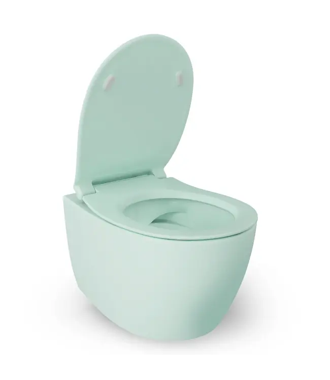 Isvea Hangtoilet Randloos Mat Mint Groen⎢Isvea Sentimenti NEO⎢excl. wc bril