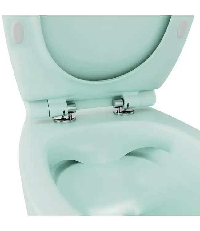 Hangtoilet Randloos Mat Mint Groen⎢Isvea Sentimenti NEO⎢excl. wc bril