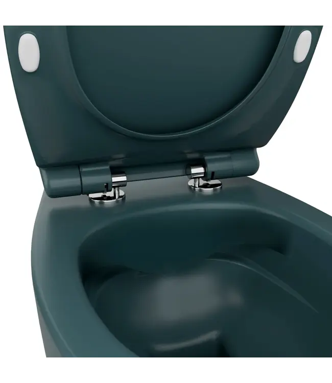 Isvea Hangtoilet Randloos Mat Petrol Groen⎢Isvea Sentimenti NEO⎢excl. wc bril