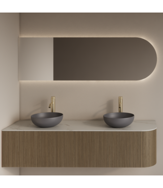 GLISS DESIGN Spiegel Gliss Zelus 100x60cm Links – sensor bediening met dimbaar licht & spiegelverwarming