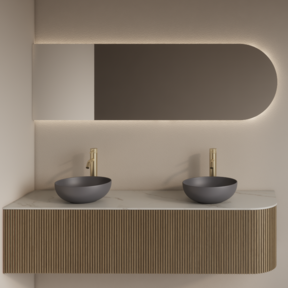 Spiegel Gliss Zelus 120x60cm Links – sensor bediening met dimbaar licht & spiegelverwarming