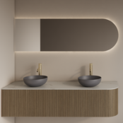 Spiegel Gliss Zelus 140x60cm Links – sensor bediening met dimbaar licht & spiegelverwarming