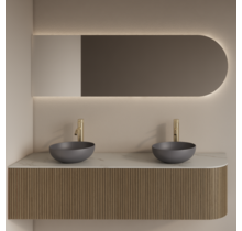 Spiegel Gliss Zelus 160x60cm Links – sensor bediening met dimbaar licht & spiegelverwarming