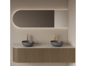 Spiegel Gliss Zelus 120x60cm Rechts – sensor bediening met dimbaar licht & spiegelverwarming