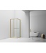 Douchecabine 90x90cm Inslide Geborsteld Goud 6mm veiligheidsglas met anti-kalk
