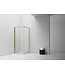 Douchecabine 90x90cm Inslide Geborsteld Goud 6mm veiligheidsglas met anti-kalk