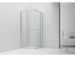 Douchecabine 90x90cm Inslide Chroom 6mm veiligheidsglas met anti-kalk