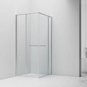 Douchecabine 90x90cm Inslide Chroom 6mm veiligheidsglas met anti-kalk