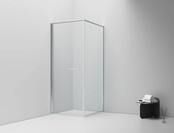 Douchecabine 90x90cm Inslide Chroom 6mm veiligheidsglas met anti-kalk