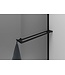 Inloopdouche Douchewand Curvy Zwart met rookglas 100cm 8mm veiligheidsglas met anti-kalk