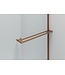 Inloopdouche Douchewand Curvy Koper met Handdoekhouder 100cm 8mm veiligheidsglas met anti-kalk