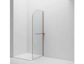 Inloopdouche Douchewand Curvy Koper met Handdoekhouder 100cm 8mm veiligheidsglas met anti-kalk
