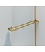 Inloopdouche Douchewand Curvy Goud met Handdoekhouder 100cm 8mm veiligheidsglas met anti-kalk