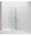 Inloopdouche Douchewand Curvy Goud met Handdoekhouder 100cm 8mm veiligheidsglas met anti-kalk