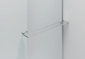 Inloopdouche Douchewand Curvy Chroom met Handdoekhouder 100cm 8mm veiligheidsglas met anti-kalk