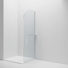 Inloopdouche Douchewand Curvy Chroom met Handdoekhouder 100cm 8mm veiligheidsglas met anti-kalk