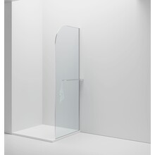 Inloopdouche Douchewand Curvy Chroom met Handdoekhouder 100cm 8mm veiligheidsglas met anti-kalk