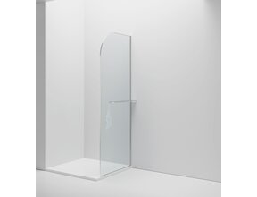 Inloopdouche Douchewand Curvy Chroom met Handdoekhouder 100cm 8mm veiligheidsglas met anti-kalk