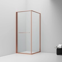 Douchecabine 90x90cm Inslide Geborsteld Koper 6mm veiligheidsglas met anti-kalk