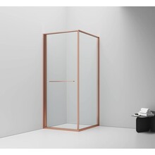 Douchecabine 90x90cm Inslide Geborsteld Koper 6mm veiligheidsglas met anti-kalk