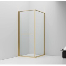 Douchecabine 90x90cm Inslide Geborsteld Goud 6mm veiligheidsglas met anti-kalk