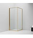 Douchecabine 90x90cm Inslide Geborsteld Goud 6mm veiligheidsglas met anti-kalk
