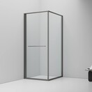 Douchecabine 90x90cm Inslide Gunmetal 6mm veiligheidsglas met anti-kalk