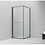 ALONI Douchecabine 90x90cm Inslide Gunmetal 6mm veiligheidsglas met anti-kalk