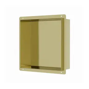 Inbouwnis Betegelbaar Tinca Geborsteld Messing / Goud 30x30x7cm
